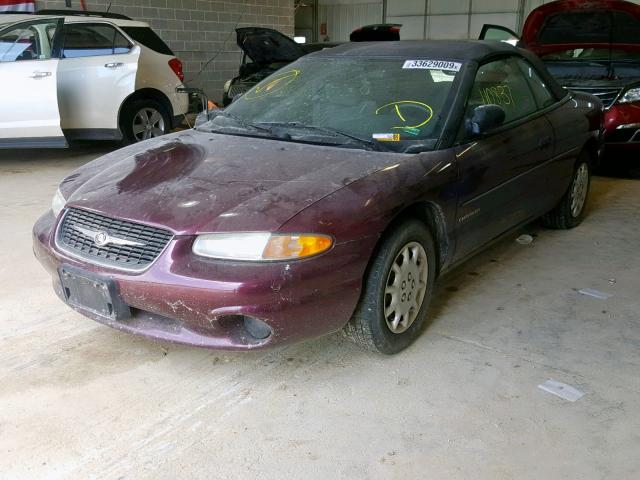 3C3EL45H2XT572630 - 1999 CHRYSLER SEBRING JX MAROON photo 2