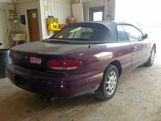 3C3EL45H2XT572630 - 1999 CHRYSLER SEBRING JX MAROON photo 4