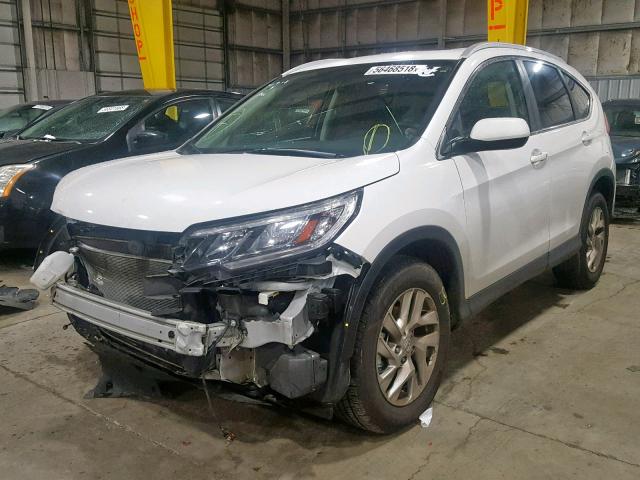 5J6RM4H75FL006432 - 2015 HONDA CR-V EXL WHITE photo 2