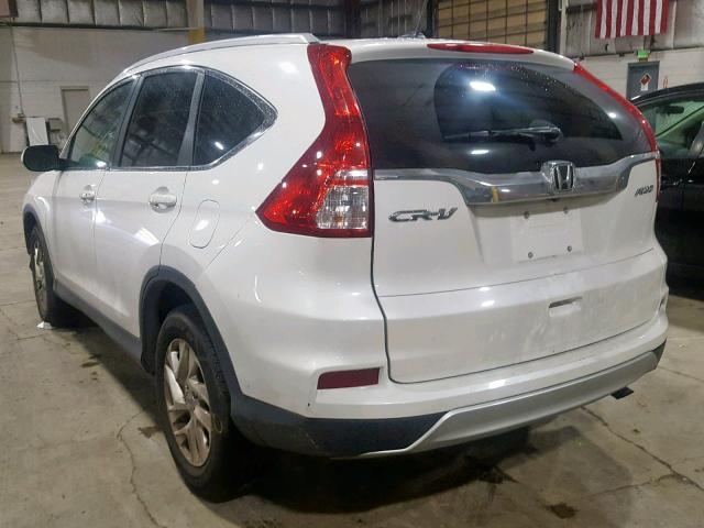 5J6RM4H75FL006432 - 2015 HONDA CR-V EXL WHITE photo 3