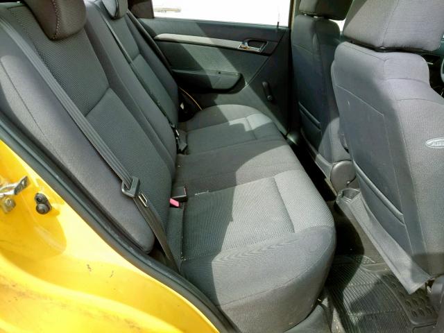 KL1TD56E79B381176 - 2009 CHEVROLET AVEO LS YELLOW photo 6