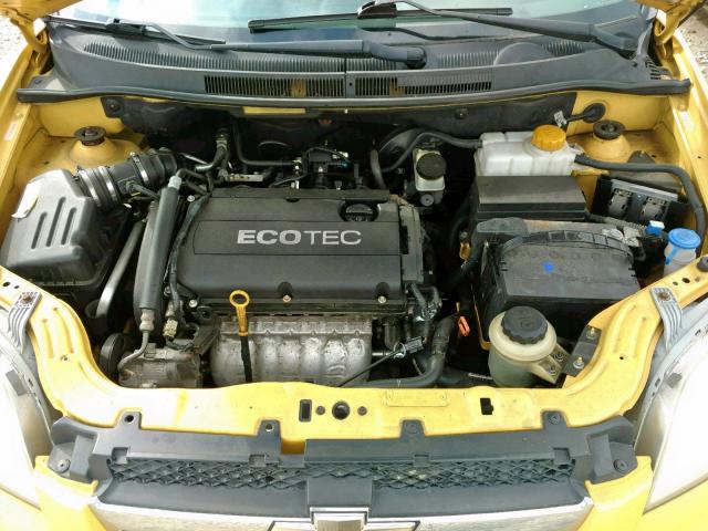 KL1TD56E79B381176 - 2009 CHEVROLET AVEO LS YELLOW photo 7