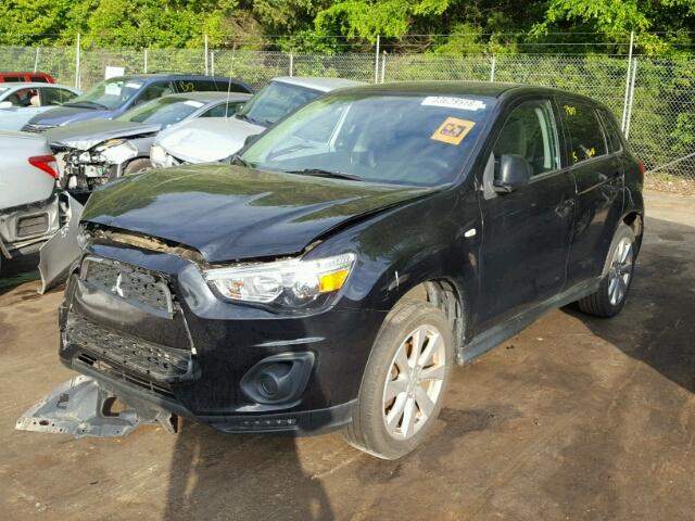 4A4AR3AU9EE003768 - 2014 MITSUBISHI OUTLANDER BLACK photo 2