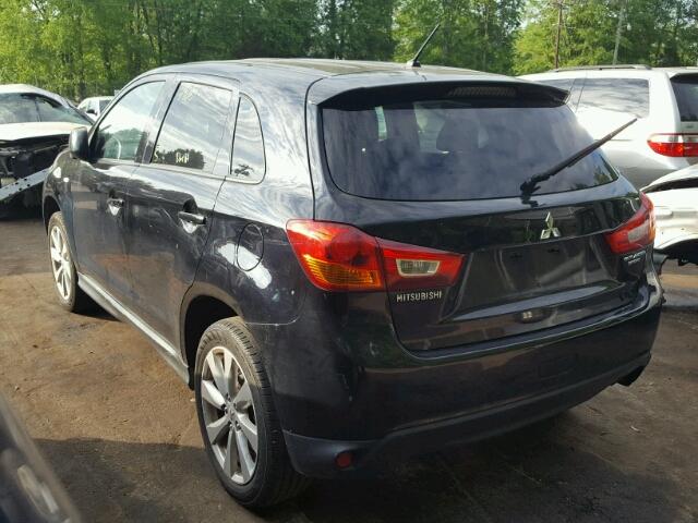 4A4AR3AU9EE003768 - 2014 MITSUBISHI OUTLANDER BLACK photo 3