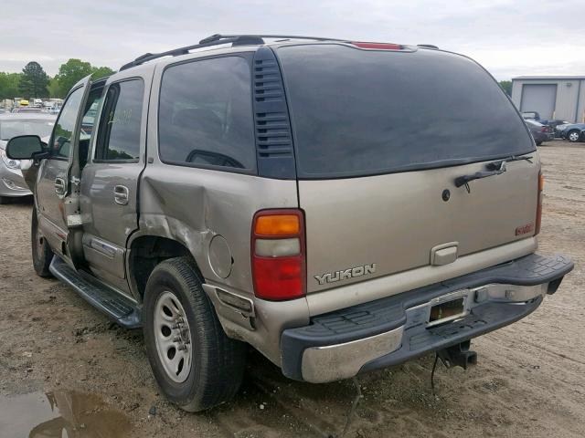 1GKEC13Z92R187965 - 2002 GMC YUKON TAN photo 3