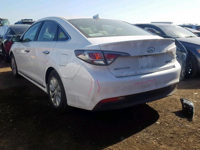 KMHE24L39HA068926 - 2017 HYUNDAI SONATA HYB WHITE photo 3