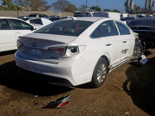 KMHE24L39HA068926 - 2017 HYUNDAI SONATA HYB WHITE photo 4