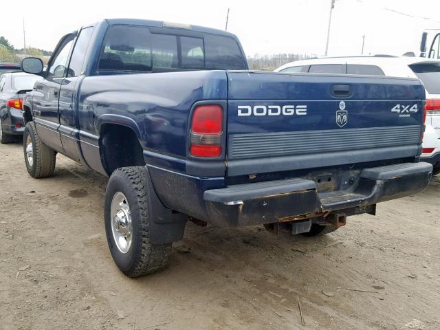 1B7KF23Z9YJ171817 - 2000 DODGE RAM 2500 BLUE photo 3