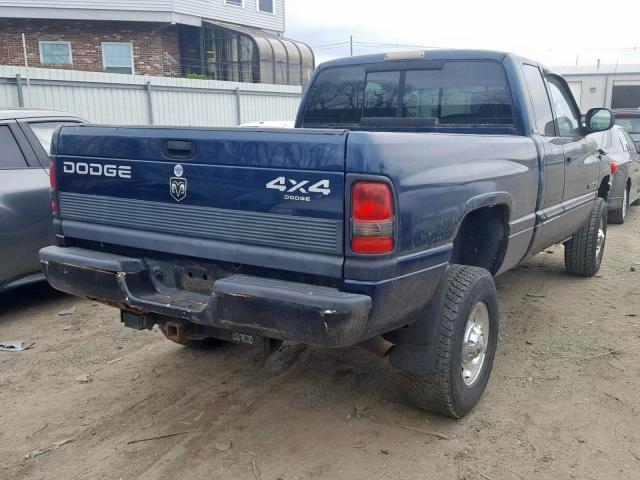 1B7KF23Z9YJ171817 - 2000 DODGE RAM 2500 BLUE photo 4