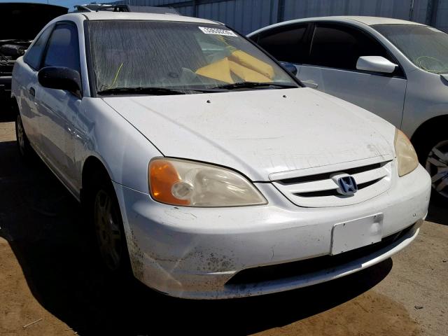 1HGEM222X2L073979 - 2002 HONDA CIVIC DX WHITE photo 1