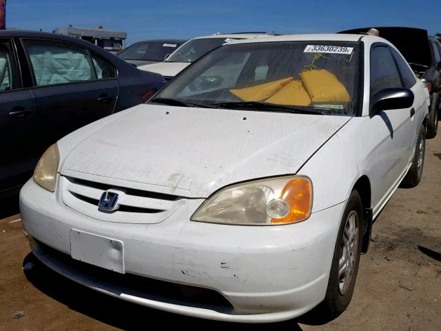 1HGEM222X2L073979 - 2002 HONDA CIVIC DX WHITE photo 2