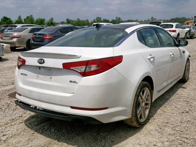 5XXGR4A60DG138138 - 2013 KIA OPTIMA SX WHITE photo 4