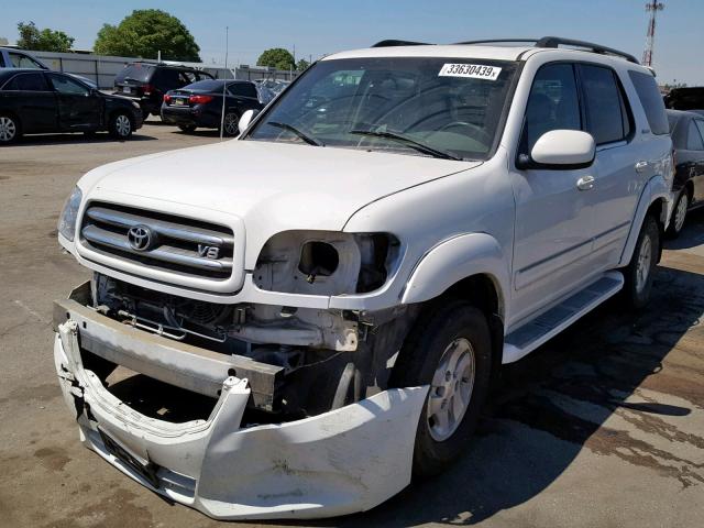 5TDZT38A61S021575 - 2001 TOYOTA SEQUOIA LI WHITE photo 2