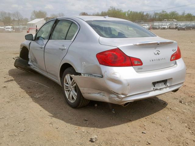 JN1CV6AR4FM523458 - 2015 INFINITI Q40 SILVER photo 3