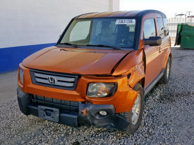 5J6YH287X8L009902 - 2008 HONDA ELEMENT EX ORANGE photo 2