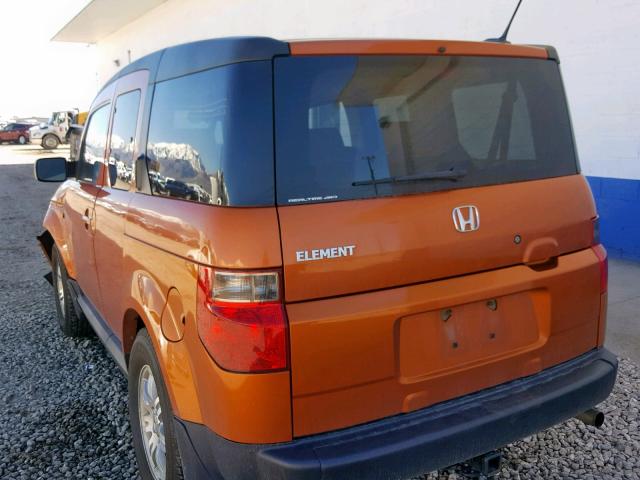 5J6YH287X8L009902 - 2008 HONDA ELEMENT EX ORANGE photo 3