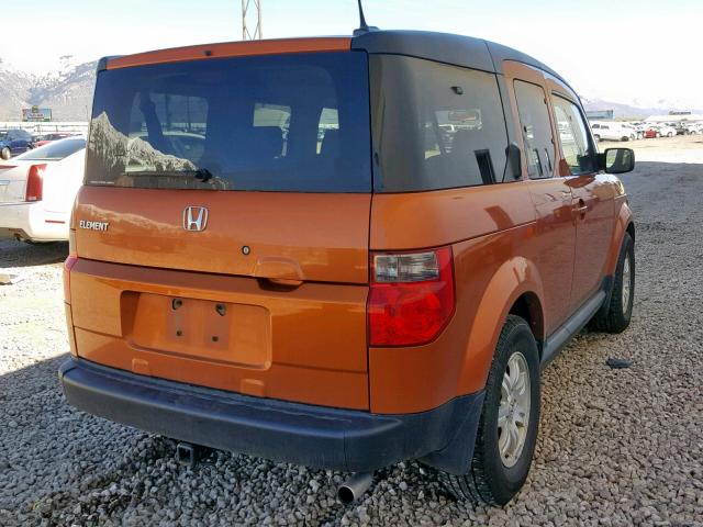 5J6YH287X8L009902 - 2008 HONDA ELEMENT EX ORANGE photo 4