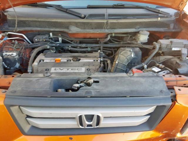 5J6YH287X8L009902 - 2008 HONDA ELEMENT EX ORANGE photo 7