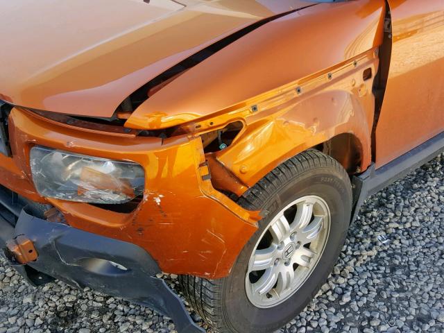 5J6YH287X8L009902 - 2008 HONDA ELEMENT EX ORANGE photo 9