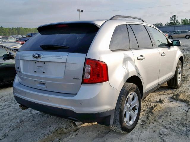 2FMDK3JCXDBC76689 - 2013 FORD EDGE SEL SILVER photo 4