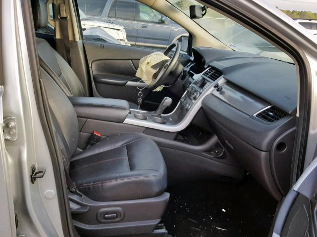 2FMDK3JCXDBC76689 - 2013 FORD EDGE SEL SILVER photo 5