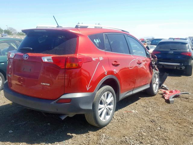 2T3YFREV5EW089433 - 2014 TOYOTA RAV4 LIMIT RED photo 4