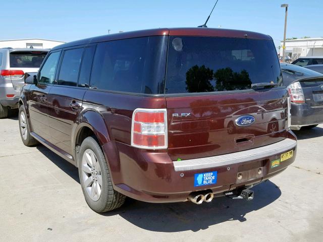 2FMDK51C29BA23305 - 2009 FORD FLEX SE MAROON photo 3