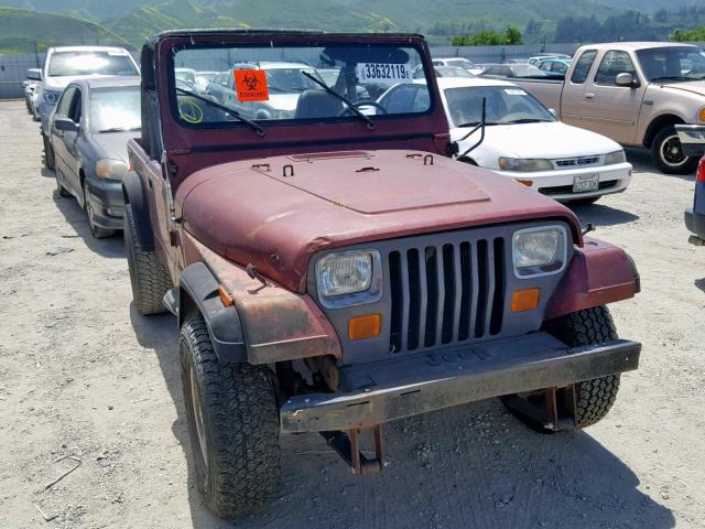 2BCCL81J9HB502382 - 1987 JEEP WRANGLER MAROON photo 1