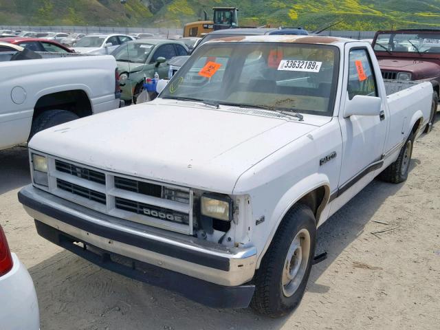 1B7FL26X3LS739745 - 1990 DODGE DAKOTA WHITE photo 2