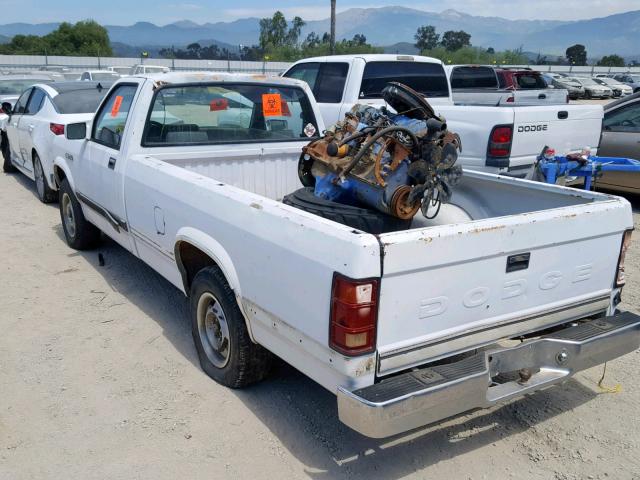 1B7FL26X3LS739745 - 1990 DODGE DAKOTA WHITE photo 3