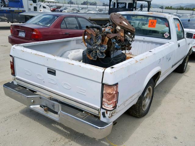 1B7FL26X3LS739745 - 1990 DODGE DAKOTA WHITE photo 4