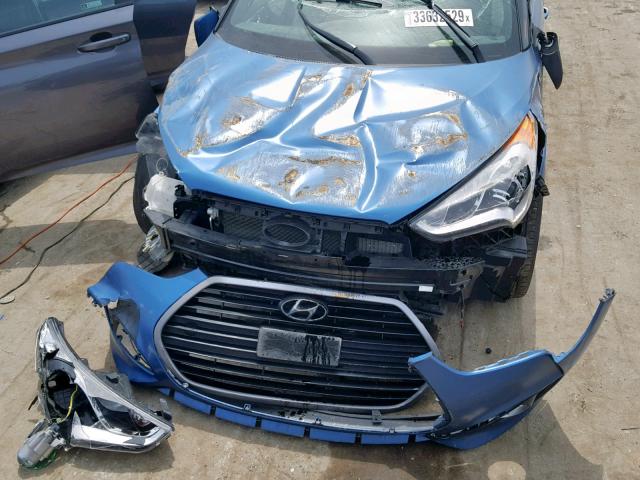 KMHTC6AE3GU264944 - 2016 HYUNDAI VELOSTER T BLUE photo 7