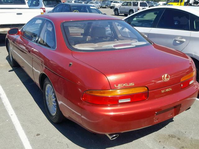 JT8JZ31C2N0001502 - 1992 LEXUS SC 300 BURGUNDY photo 3