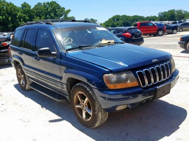 1J4GW58N81C709957 - 2001 JEEP GRAND CHER BLUE photo 1