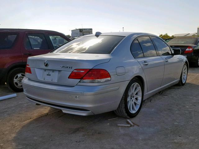 WBAHL83546DT00798 - 2006 BMW 750 I SILVER photo 4