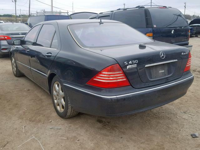 WDBNG83J55A457648 - 2005 MERCEDES-BENZ S 430 4MAT BLACK photo 3