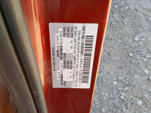 JM1CR29L190347412 - 2009 MAZDA 5 RED photo 10