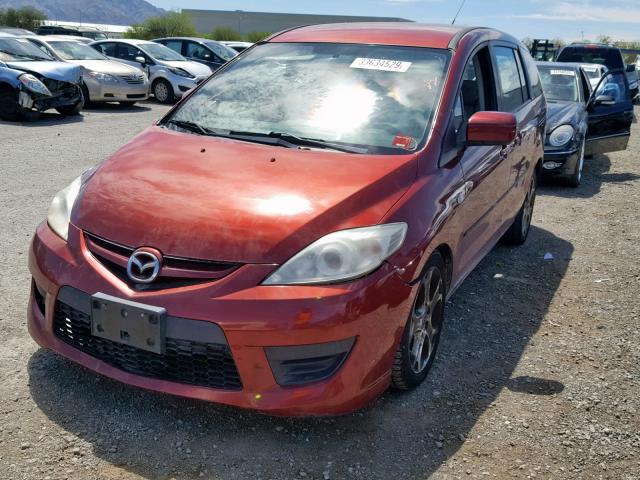 JM1CR29L190347412 - 2009 MAZDA 5 RED photo 2