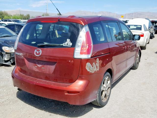 JM1CR29L190347412 - 2009 MAZDA 5 RED photo 4