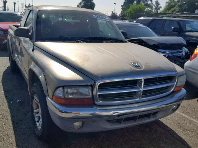 1D7GL42N44S616354 - 2004 DODGE DAKOTA SLT BEIGE photo 1