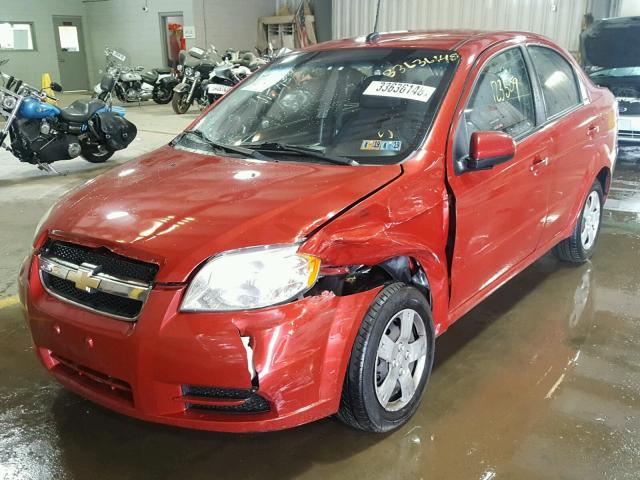 KL1TD5DE9BB204962 - 2011 CHEVROLET AVEO LS RED photo 2