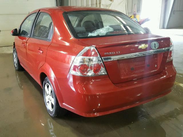 KL1TD5DE9BB204962 - 2011 CHEVROLET AVEO LS RED photo 3