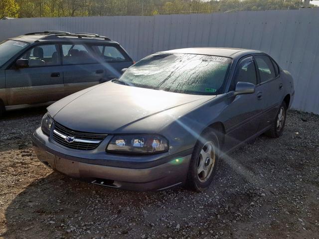 2G1WF52E649351532 - 2004 CHEVROLET IMPALA GRAY photo 2