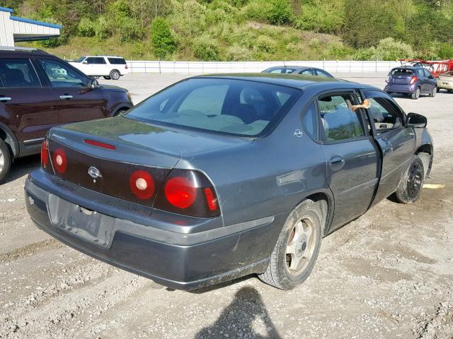 2G1WF52E649351532 - 2004 CHEVROLET IMPALA GRAY photo 4