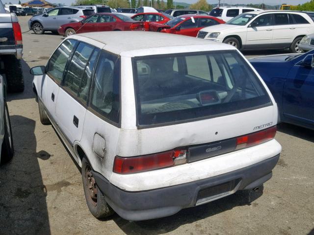 2C1MR6466N6741869 - 1992 GEO METRO BASE WHITE photo 3