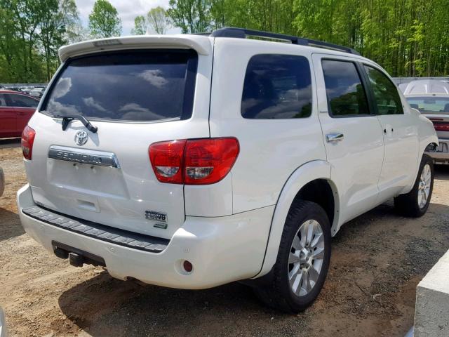 5TDDW5G14CS062448 - 2012 TOYOTA SEQUOIA PL WHITE photo 4