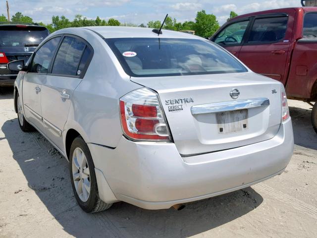 3N1AB6AP8AL676488 - 2010 NISSAN SENTRA 2.0 SILVER photo 3