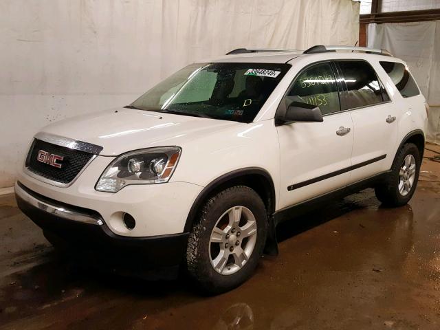 1GKLVKED2AJ142615 - 2010 GMC ACADIA SL WHITE photo 2