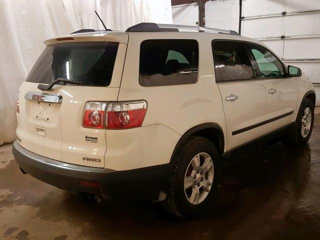 1GKLVKED2AJ142615 - 2010 GMC ACADIA SL WHITE photo 4