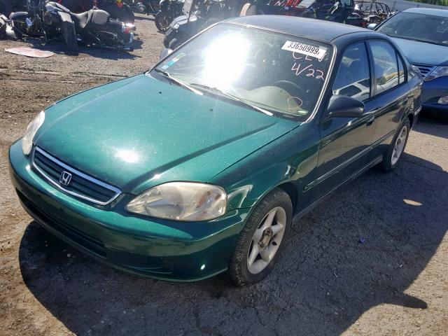 2HGEJ661XXH512068 - 1999 HONDA CIVIC BASE GREEN photo 2